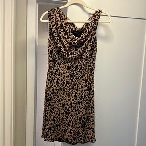 Reformation Brown Tan Sheath Mini Dress